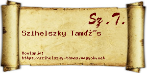 Szihelszky Tamás névjegykártya
